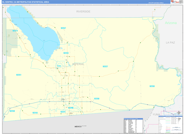 El Centro Metro Area Digital Map Basic Style